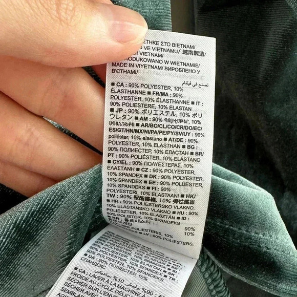 GAP Velvet Square Neck Puff Sleeve Blouse, Teal, Size Small - Picture 12 of 16